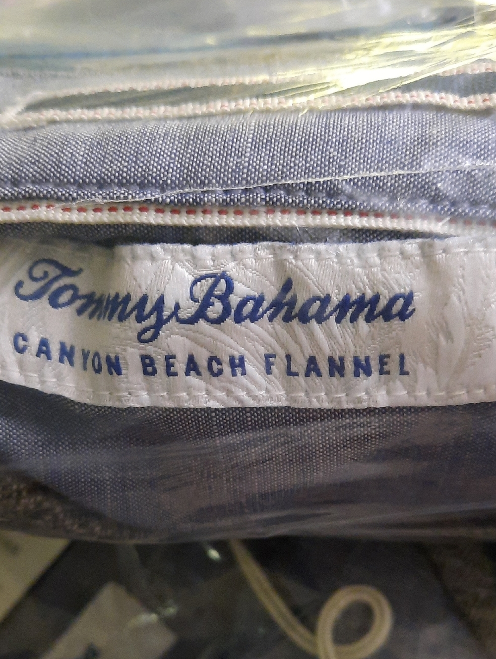 NWT TOMMY BAHAMA BURNT OLIVE CANYON BEACH FLANNEL SHIRT SZ 3LT. - Picture 8 of 16